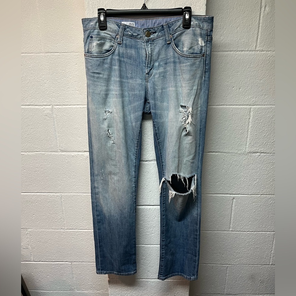 GAP Blue Straight Leg Jeans with Natural Fading - Picture 1 of 6